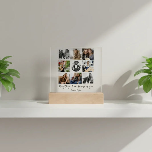 Capture Every Memory: The "MOM" Personalized Photo Collage Acrylic Plaque