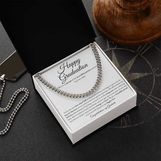 Happy Graduation - Cuban Link Chain Gift for Sone