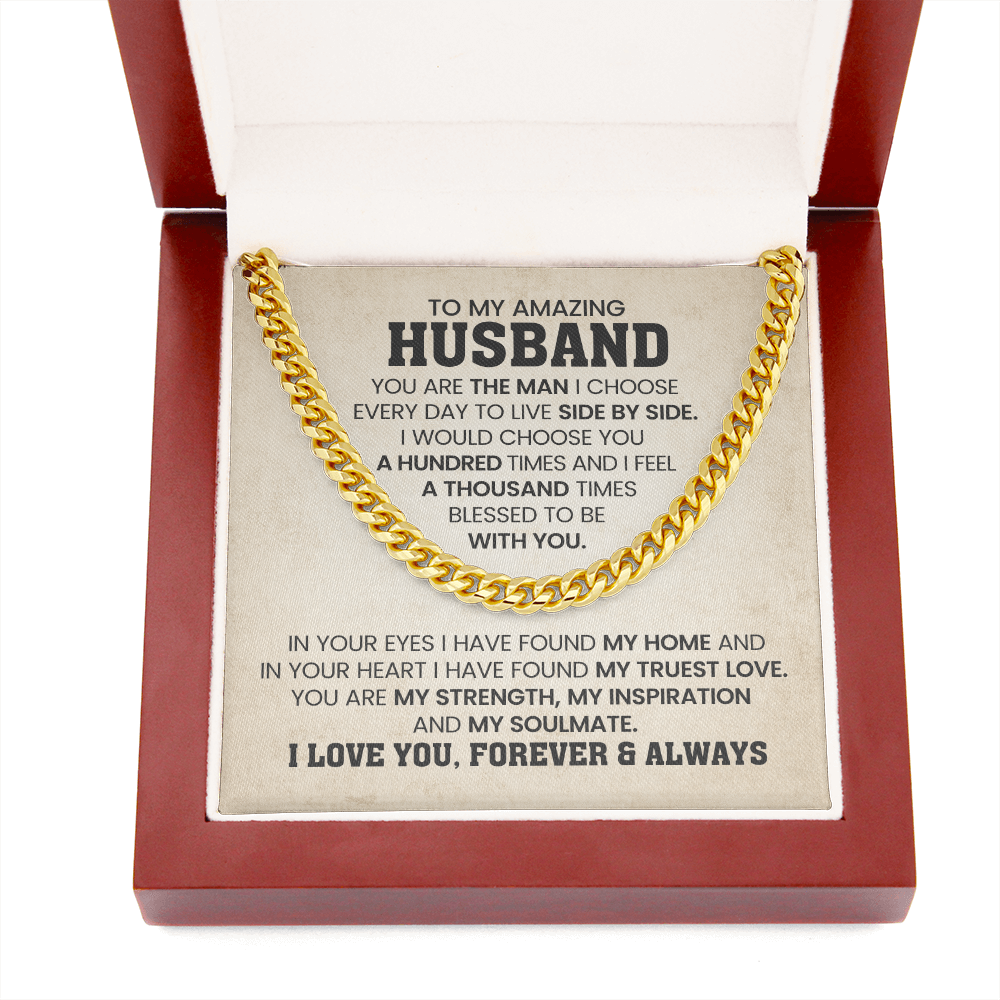 To My Amazing Husband - Cuban Link Chain