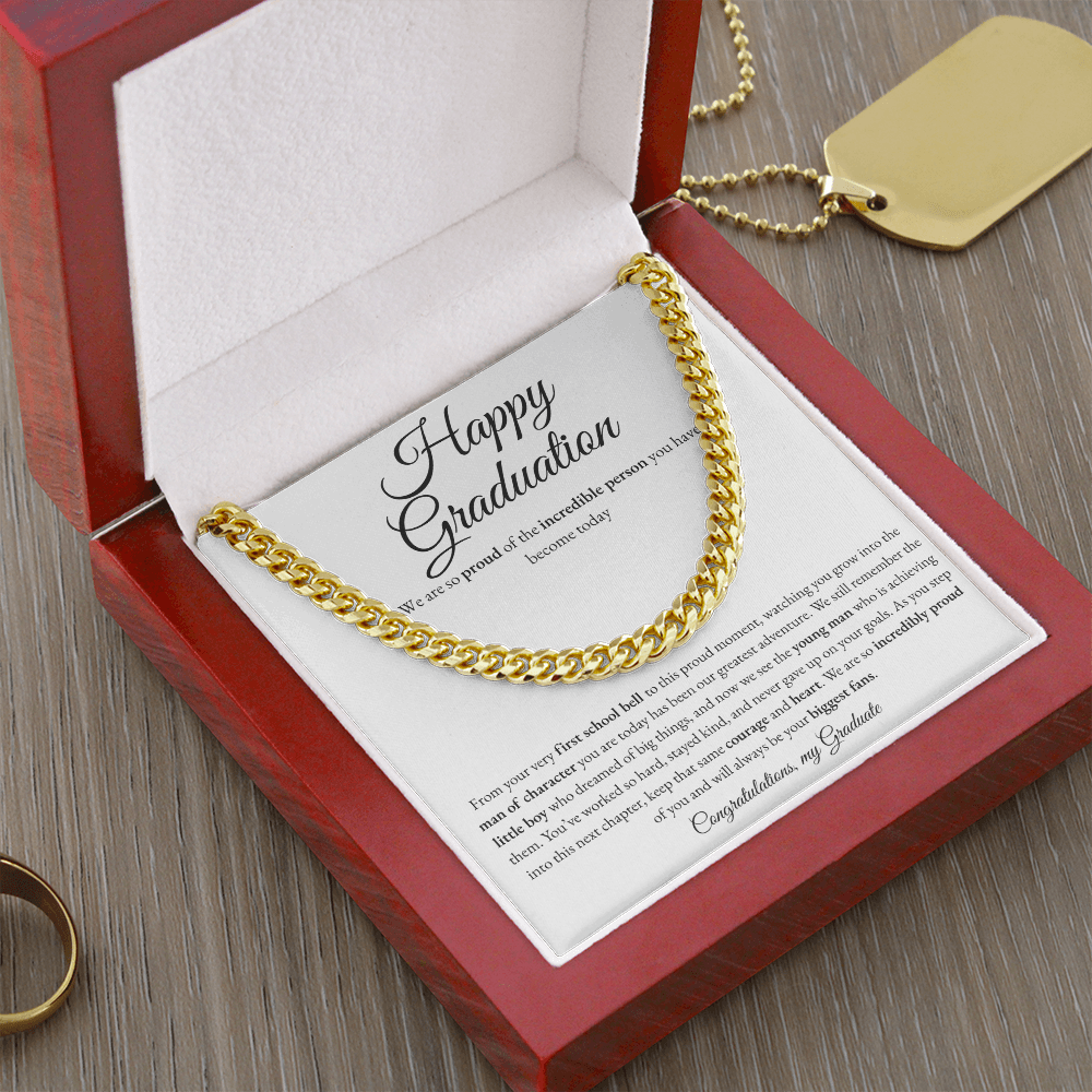 Happy Graduation - Cuban Link Chain Gift for Sone