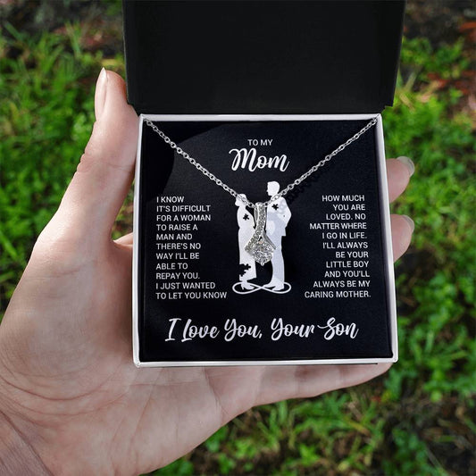 To My Mom - Alluring Beauty Necklace - Gift From Son