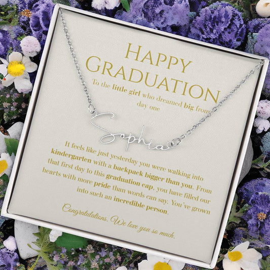 Personalized Graduation Gift -Signature Name Necklace