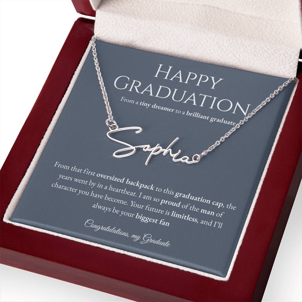 Personalized Graduation Gift -Signature Name Necklace