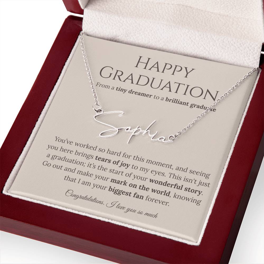 Personalized Graduation Gift -Signature Name Necklace
