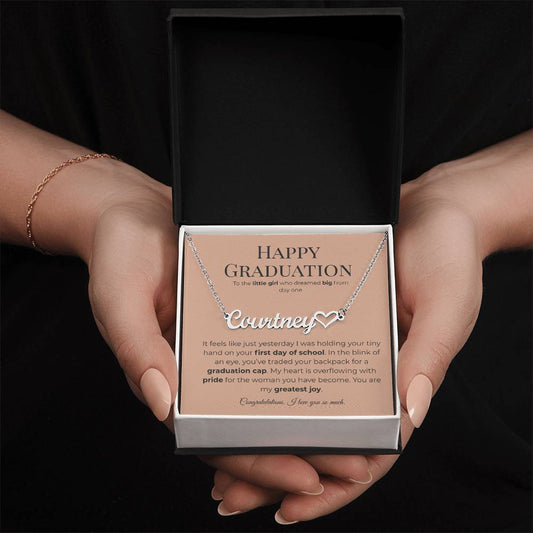 Happy Graduation: Personalized Name Necklace for Your Little Girl