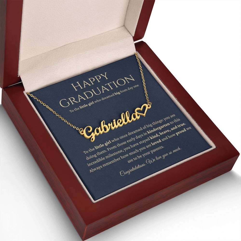 Happy Graduation: Personalized Name Necklace for Your Little Girl