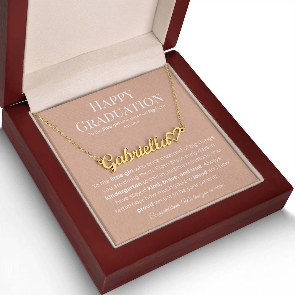 Happy Graduation: Personalized Name Necklace for Your Little Girl