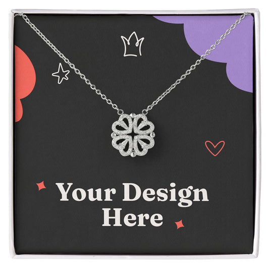 Magnetic Hearts Necklace - White Gold Finish / Standard Box