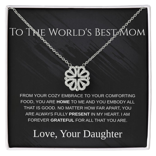 To the World's Best Mom  Magnetic Hearts Necklace