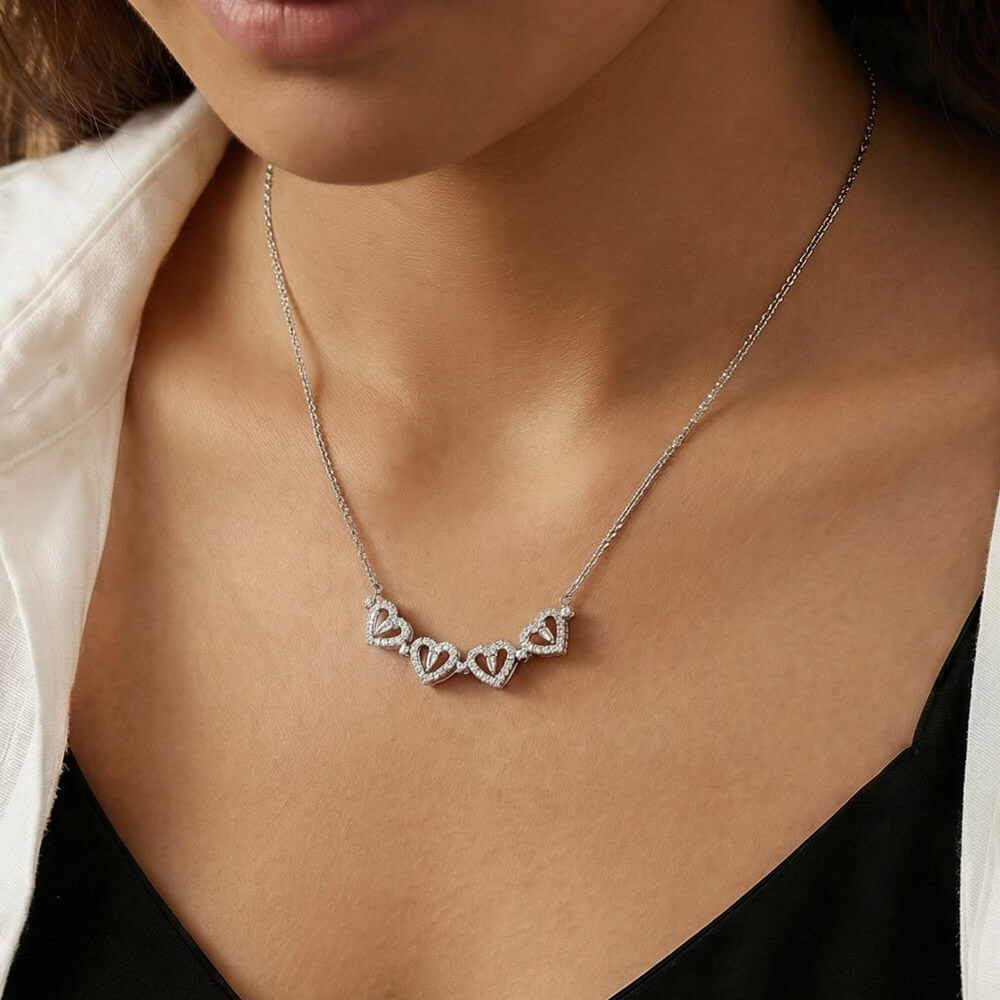 To the World's Best Mom  Magnetic Hearts Necklace