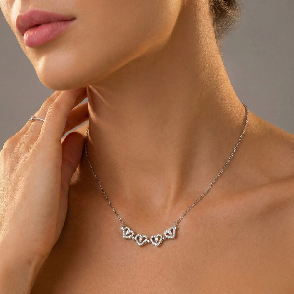 To the World's Best Mom  Magnetic Hearts Necklace