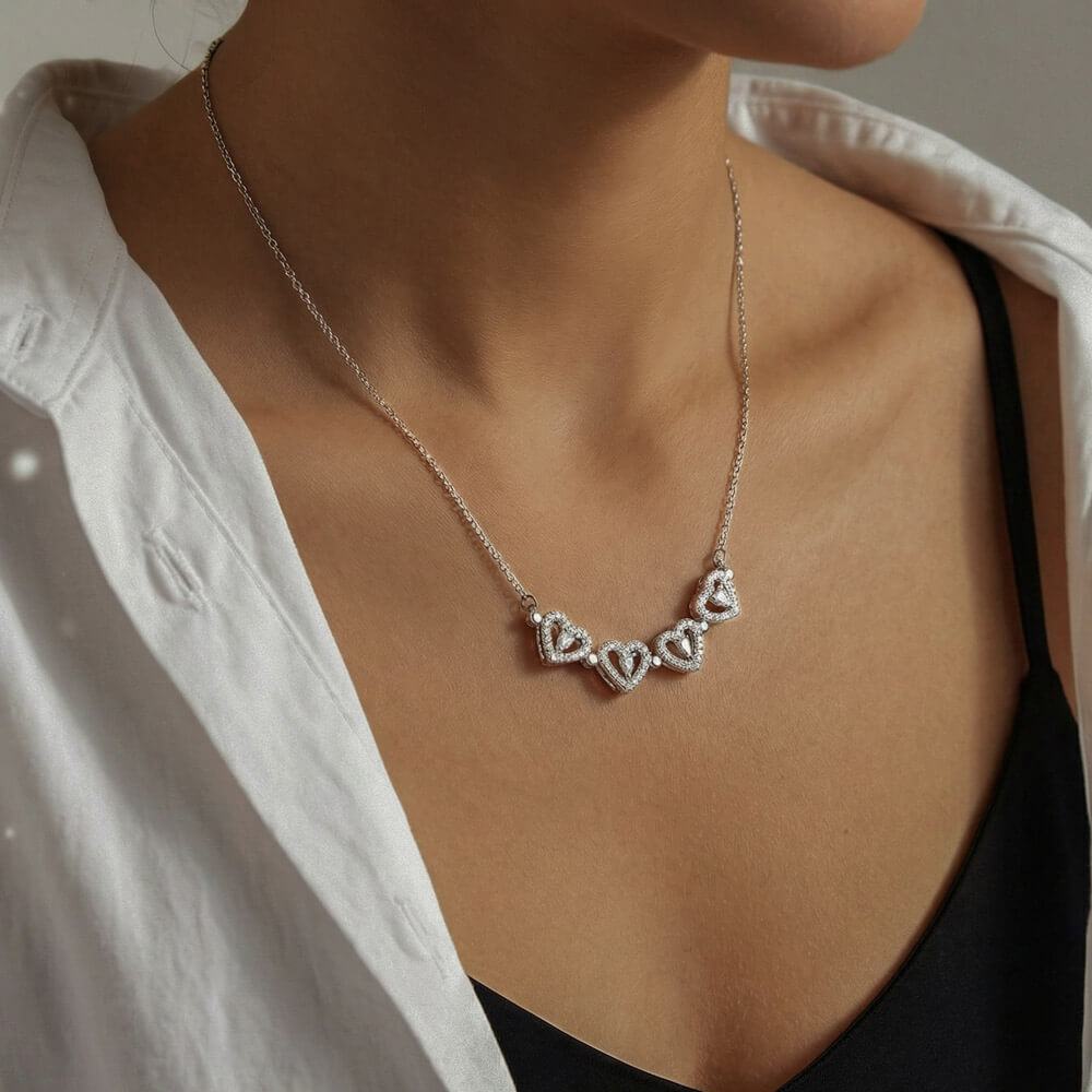 To the World's Best Mom  Magnetic Hearts Necklace