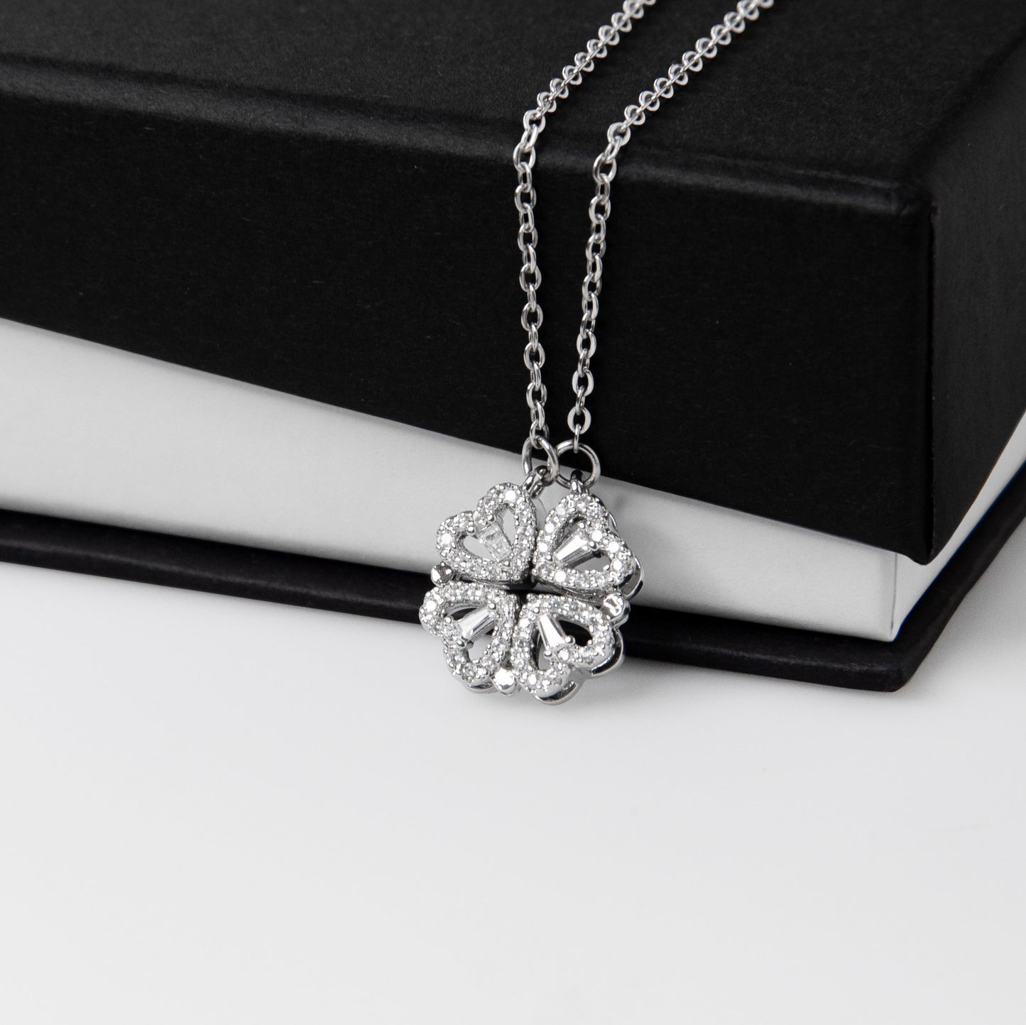 To My Wife - Magnetic Hearts Necklace