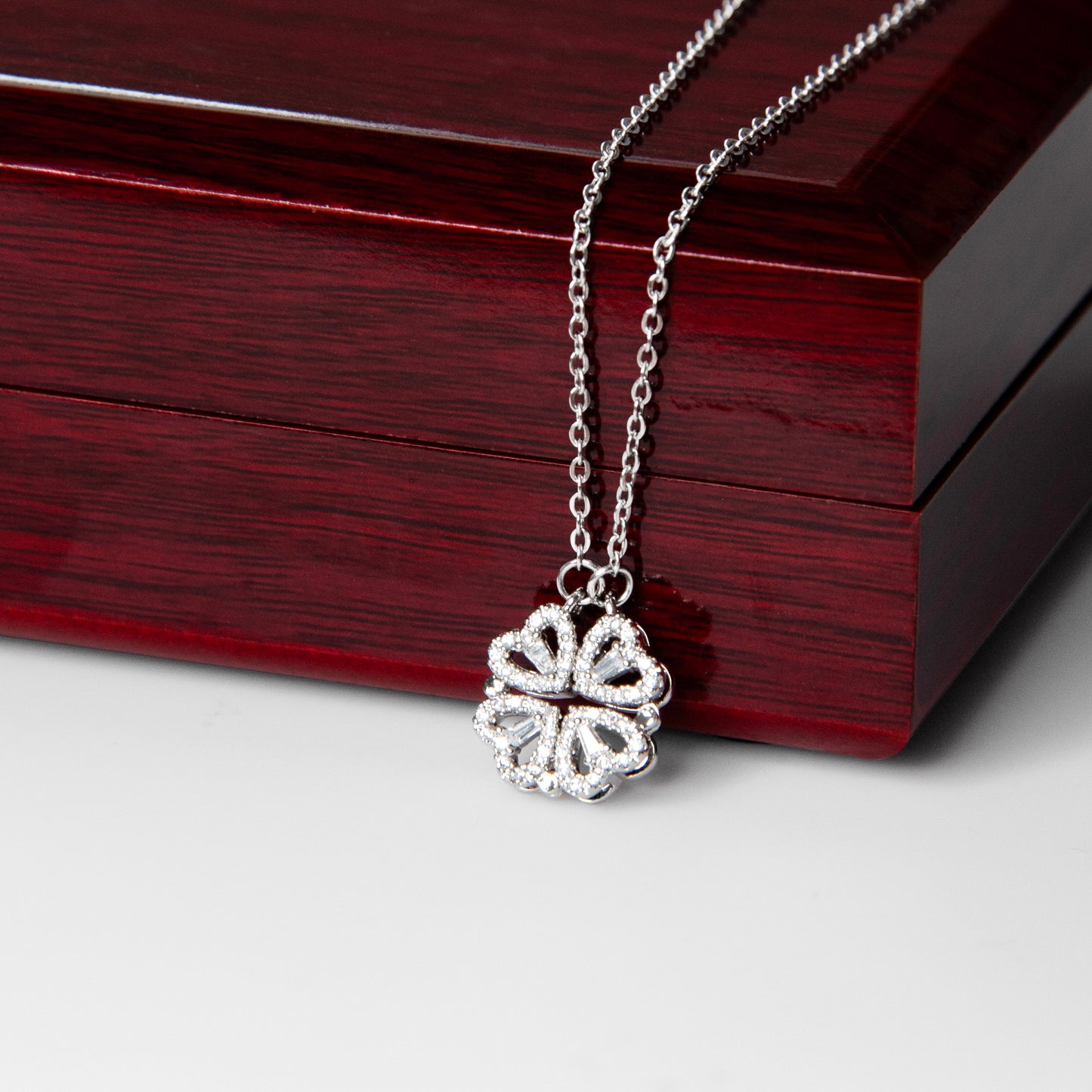 To the World's Best Mom  Magnetic Hearts Necklace