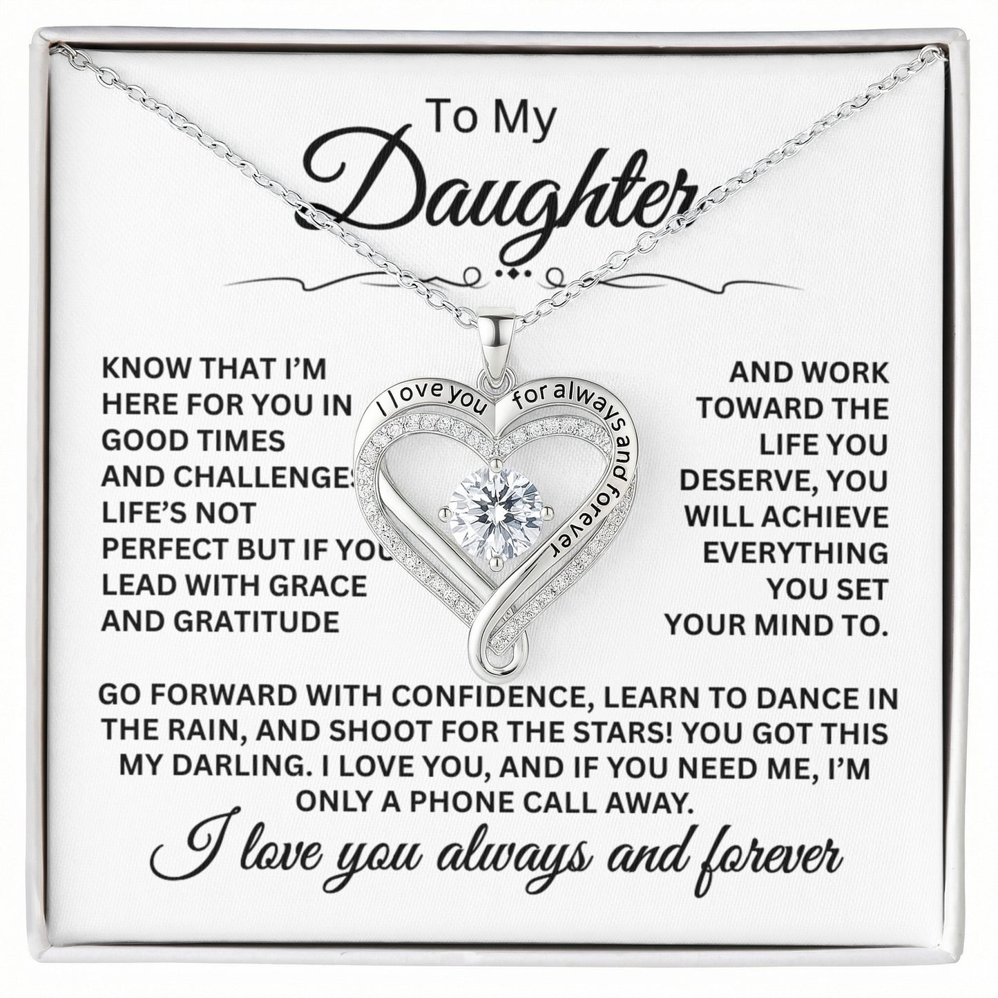 Love You Always Necklace - Gift For Daughter
