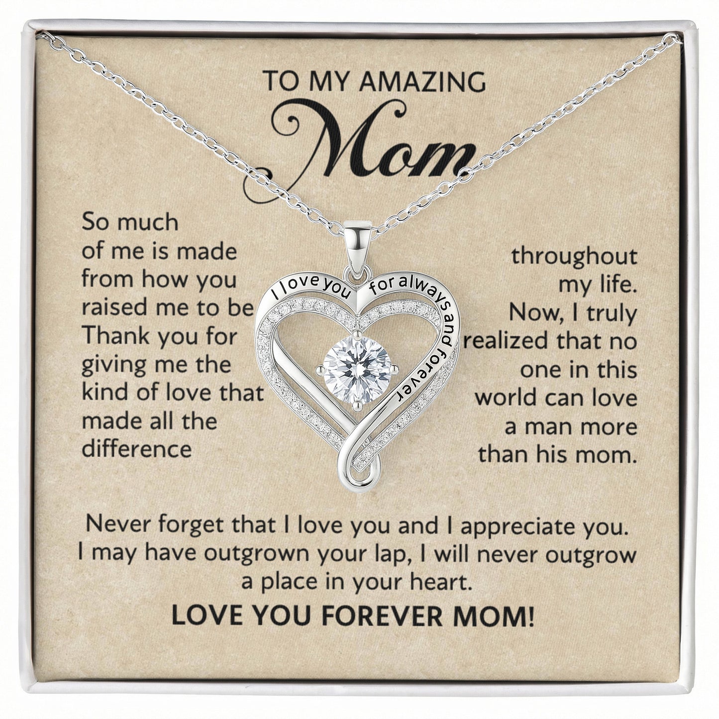 To My Amazing Mom - I Love You Forever And Always - Mother's Day Gift