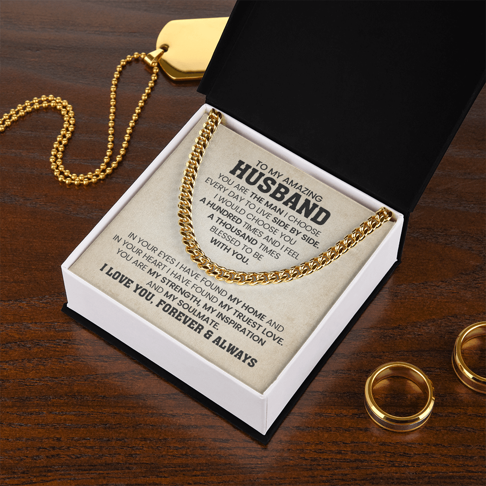 To My Amazing Husband - Cuban Link Chain