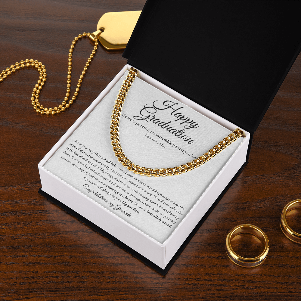 Happy Graduation - Cuban Link Chain Gift for Sone
