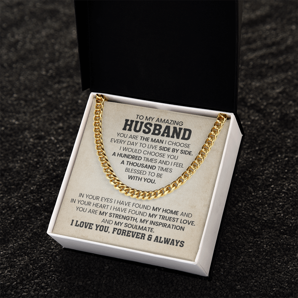 To My Amazing Husband - Cuban Link Chain