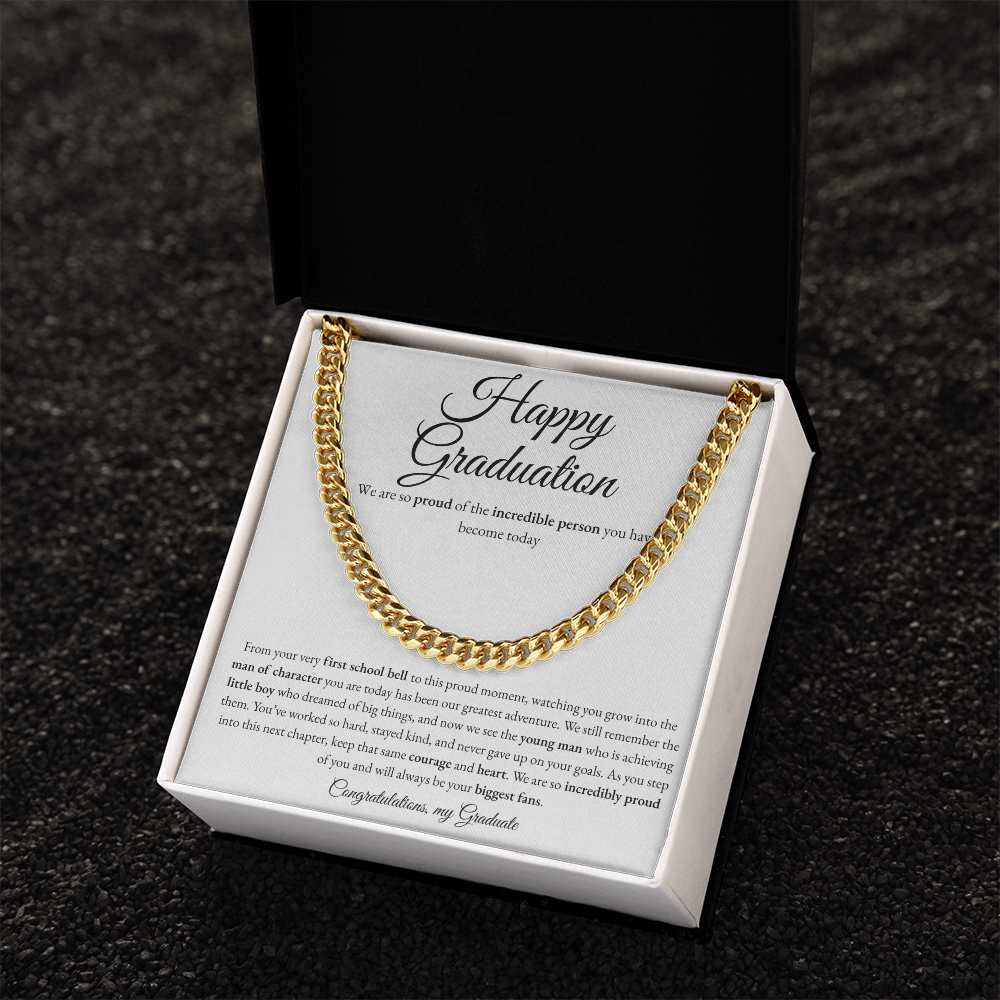 Happy Graduation - Cuban Link Chain Gift for Sone
