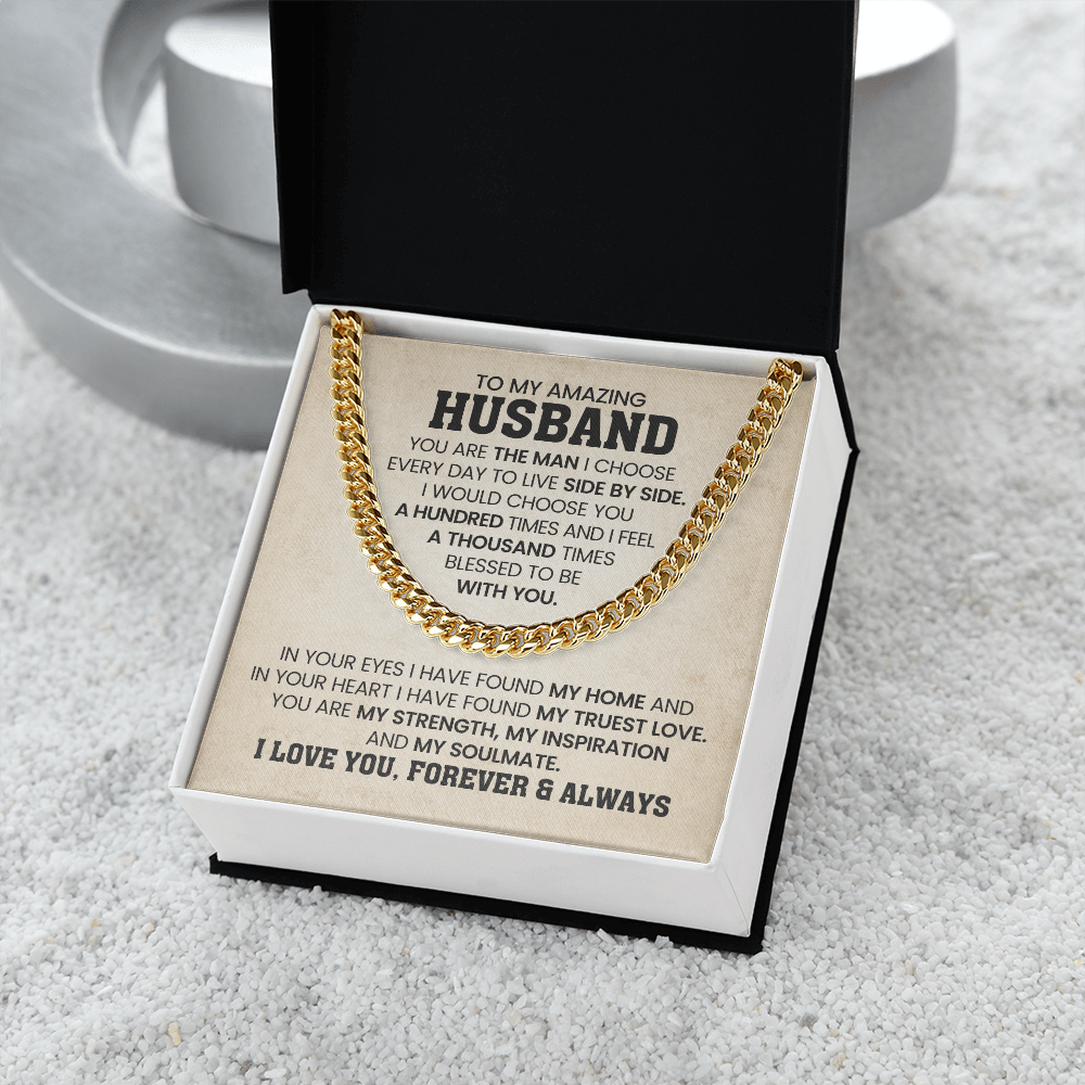 To My Amazing Husband - Cuban Link Chain