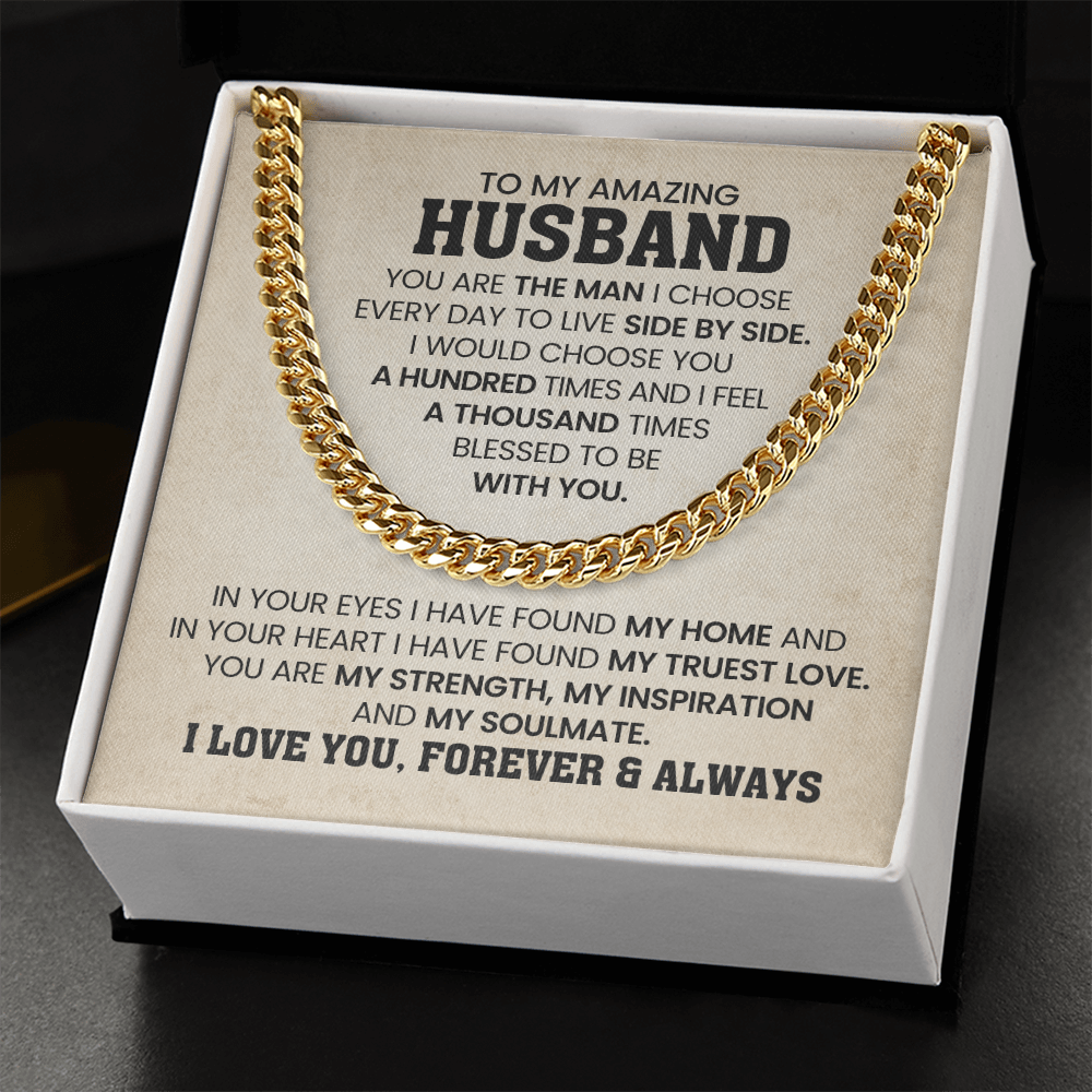 To My Amazing Husband - Cuban Link Chain
