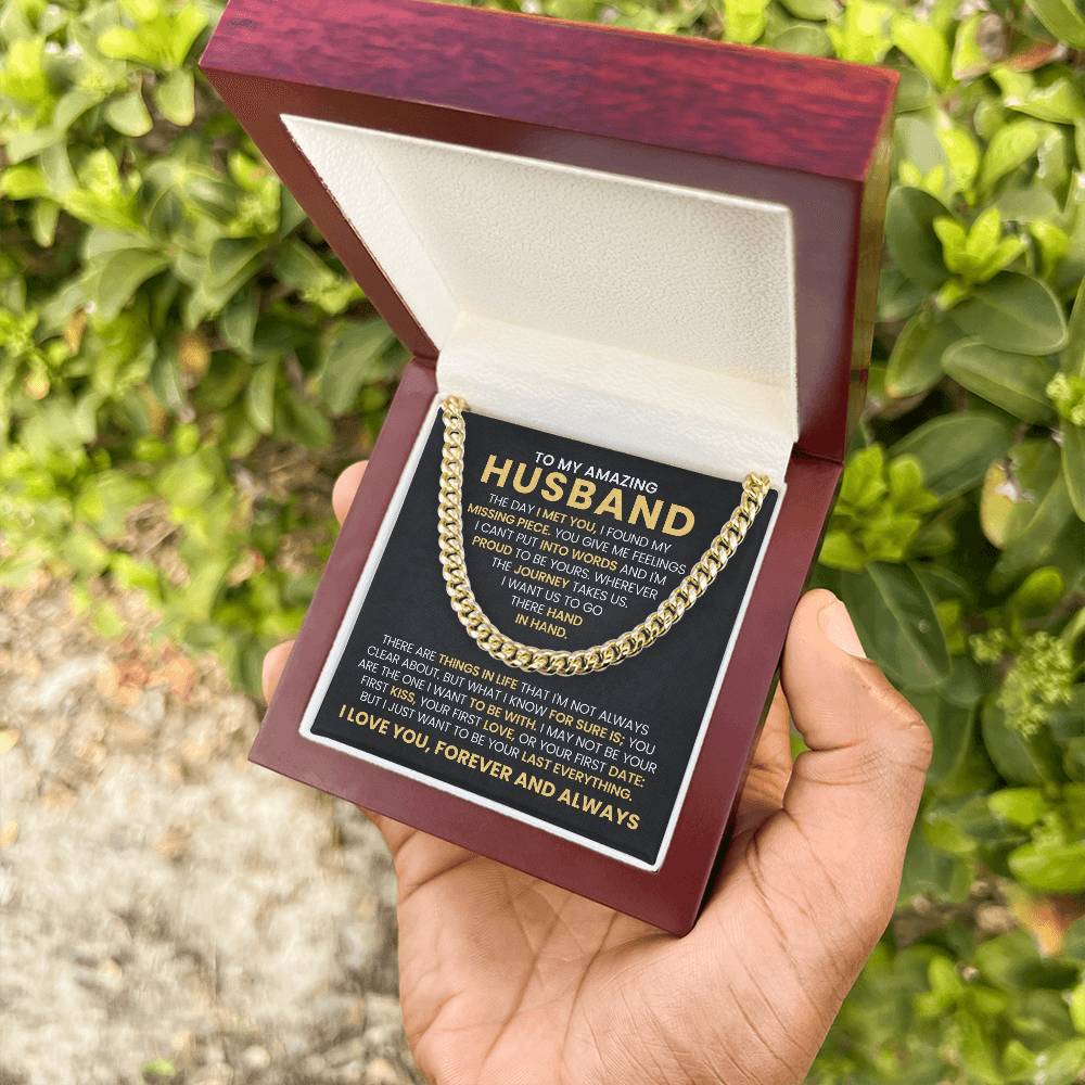 To My Husband - Cuban Link Chain Necklace