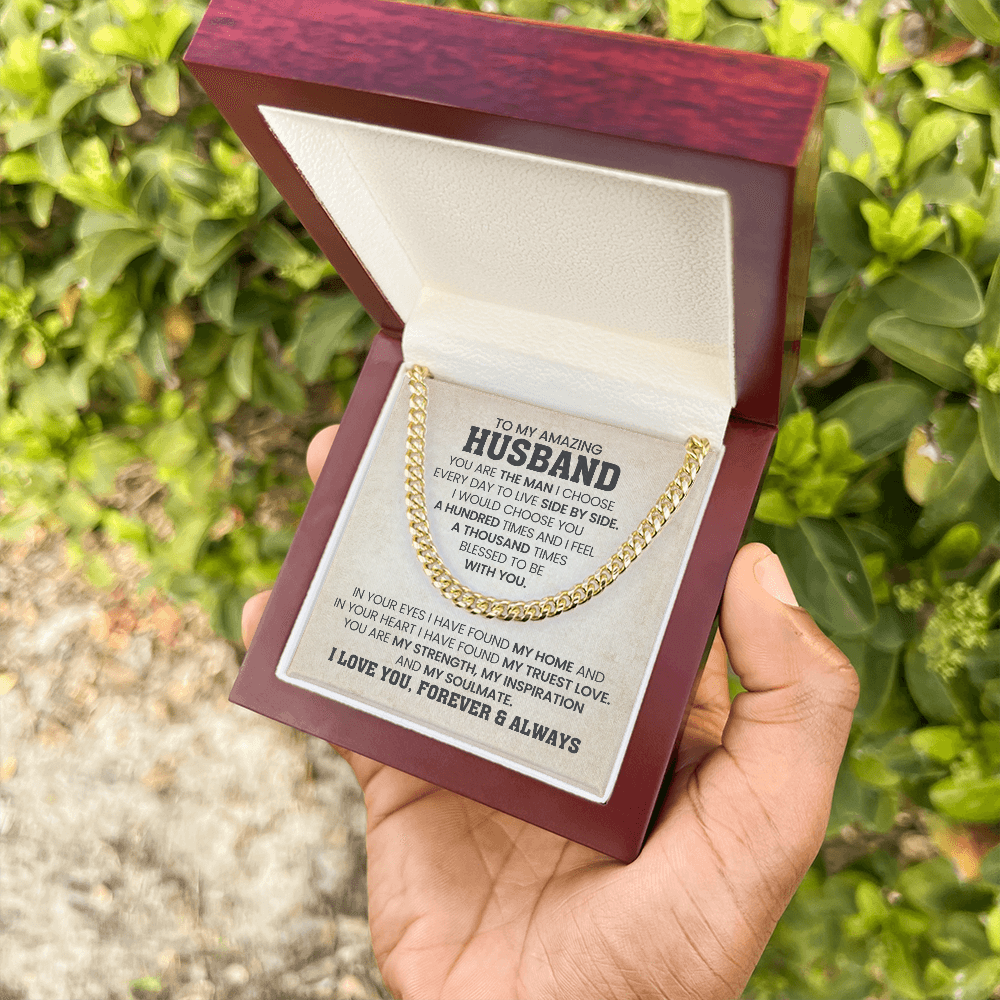To My Amazing Husband - Cuban Link Chain