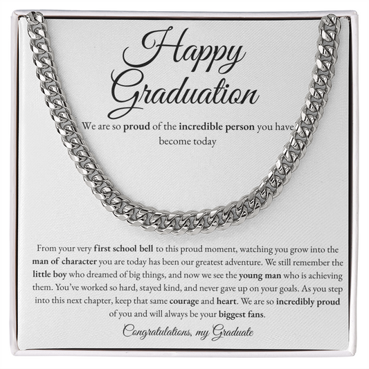 Happy Graduation - Cuban Link Chain Gift for Sone