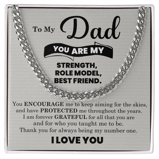 To My Dad - Cuban Link Chain