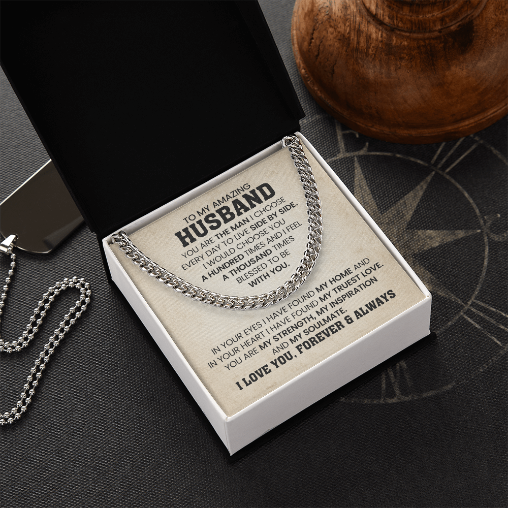 To My Amazing Husband - Cuban Link Chain