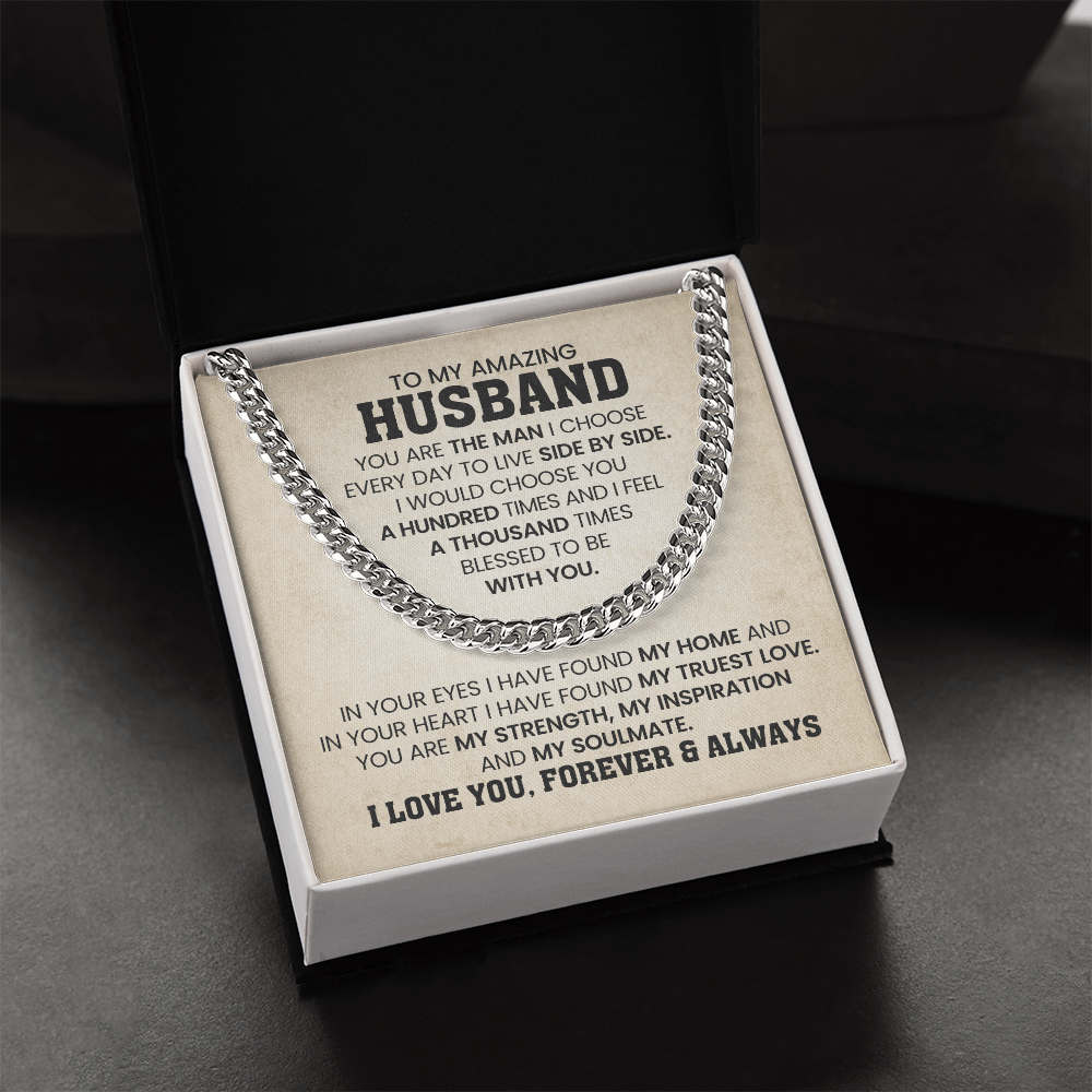 To My Amazing Husband - Cuban Link Chain
