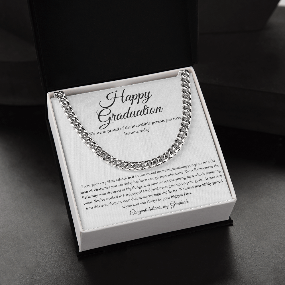 Happy Graduation - Cuban Link Chain Gift for Sone