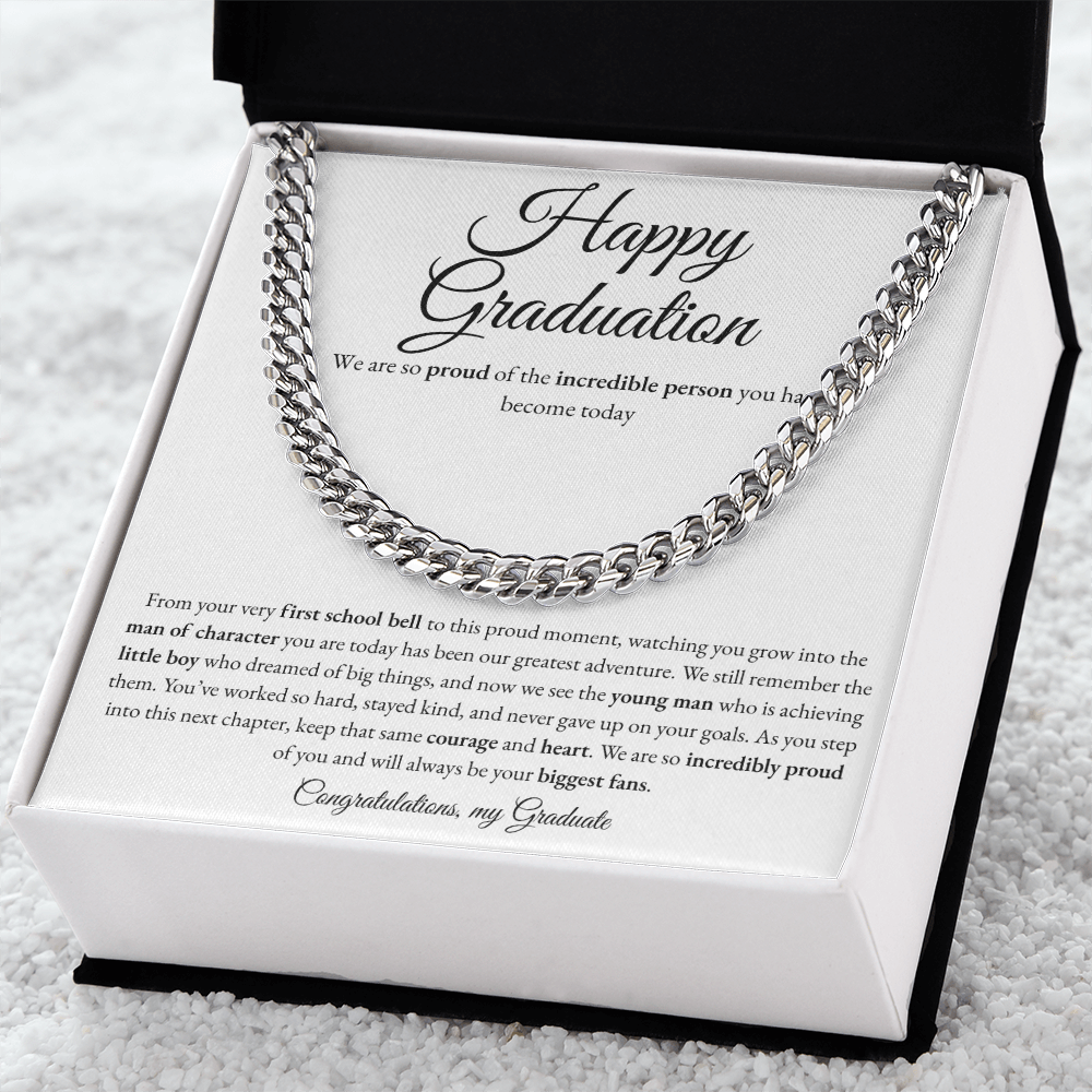 Happy Graduation - Cuban Link Chain Gift for Sone