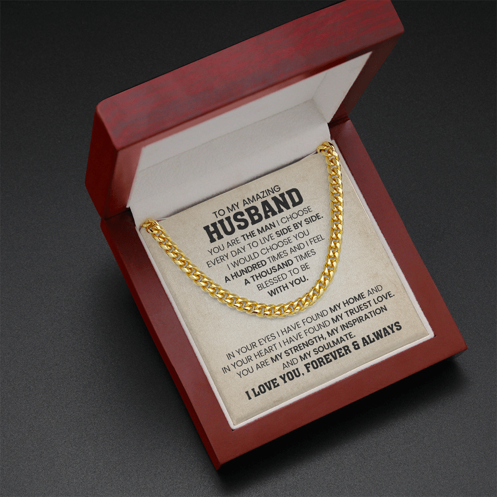 To My Amazing Husband - Cuban Link Chain