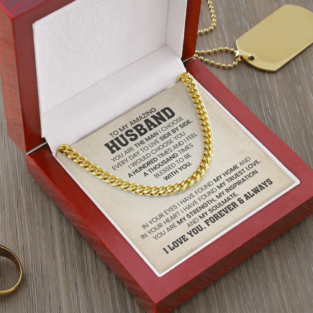 To My Amazing Husband - Cuban Link Chain