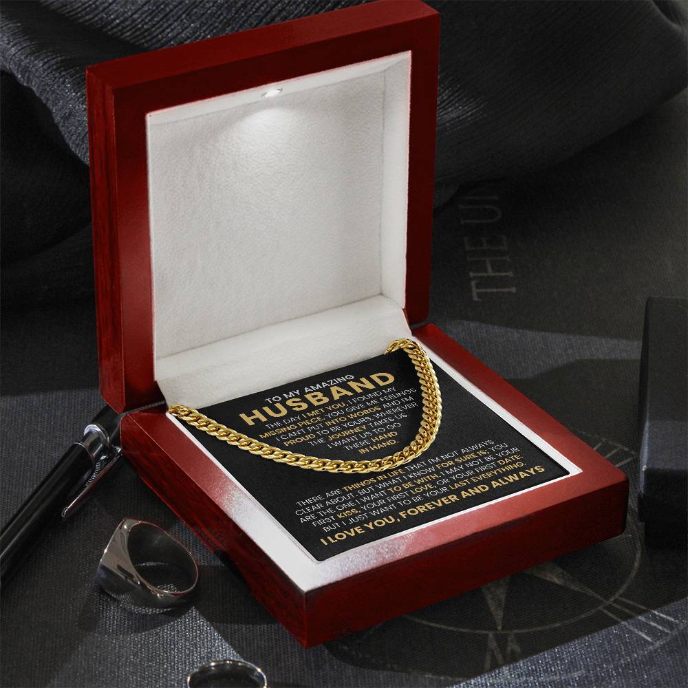 To My Husband - Cuban Link Chain Necklace