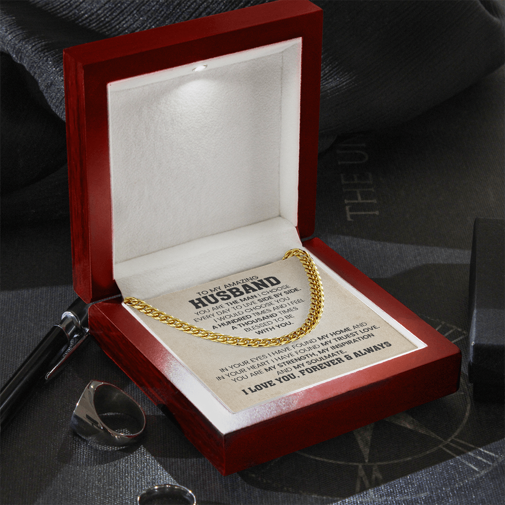 To My Amazing Husband - Cuban Link Chain