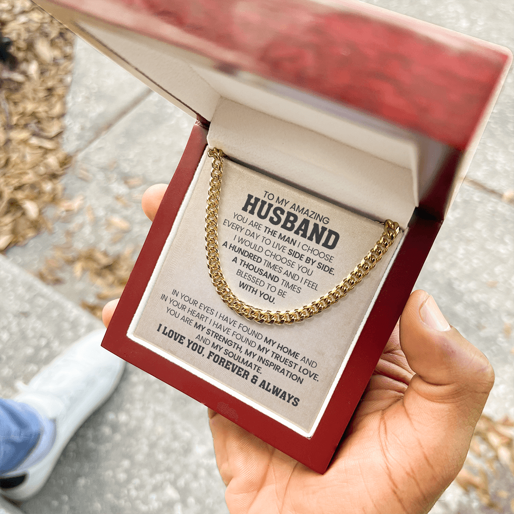 To My Amazing Husband - Cuban Link Chain
