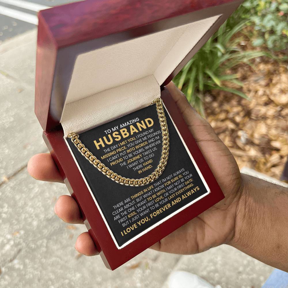 To My Husband - Cuban Link Chain Necklace