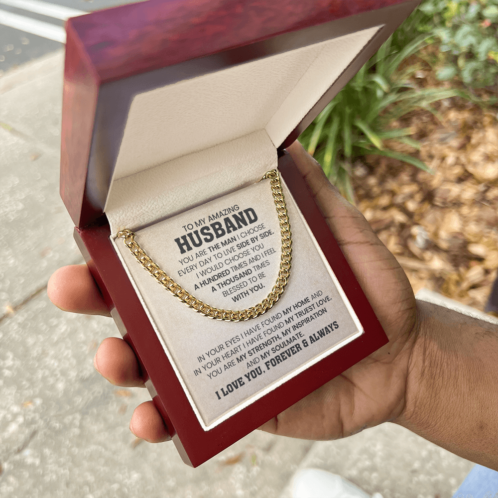 To My Amazing Husband - Cuban Link Chain
