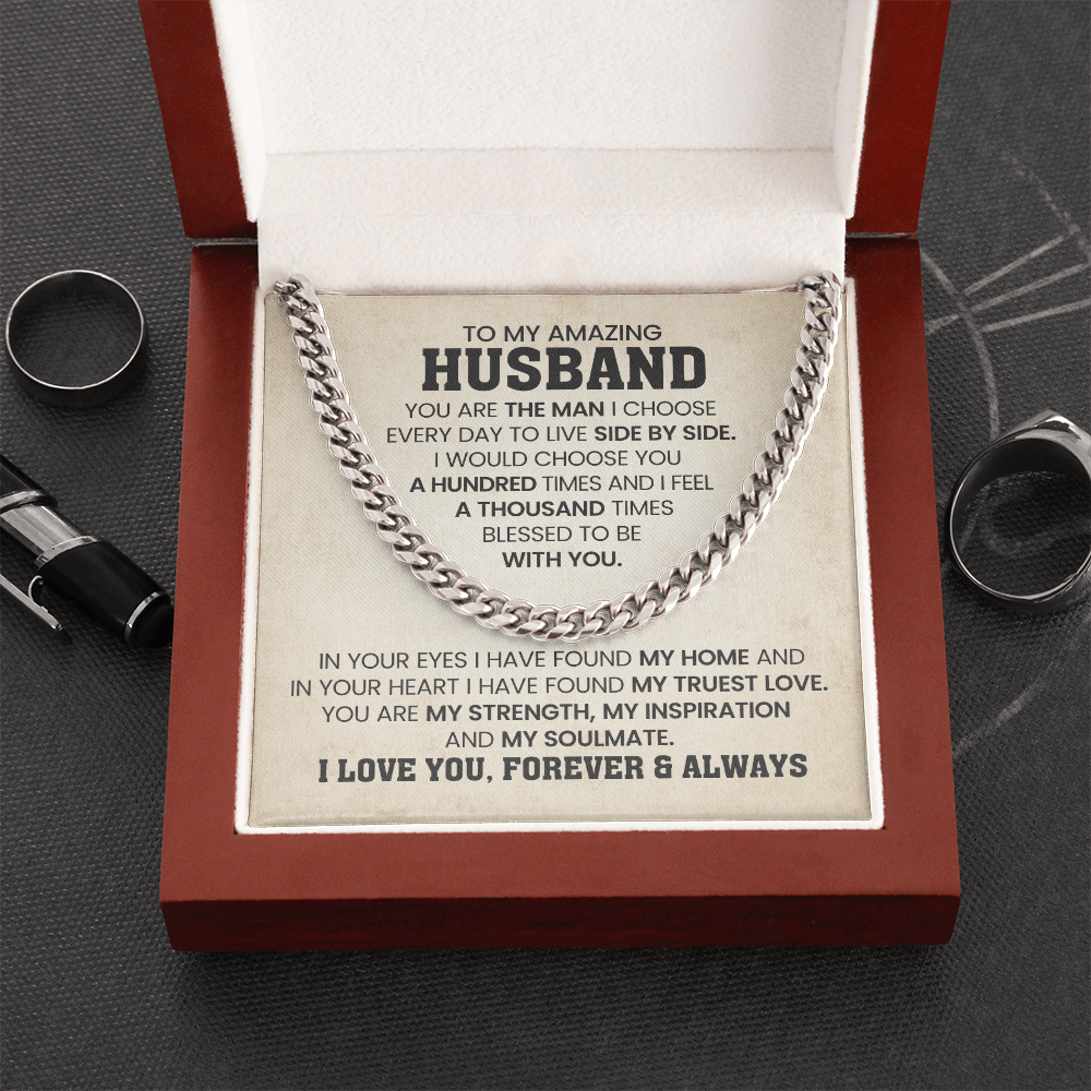 To My Amazing Husband - Cuban Link Chain