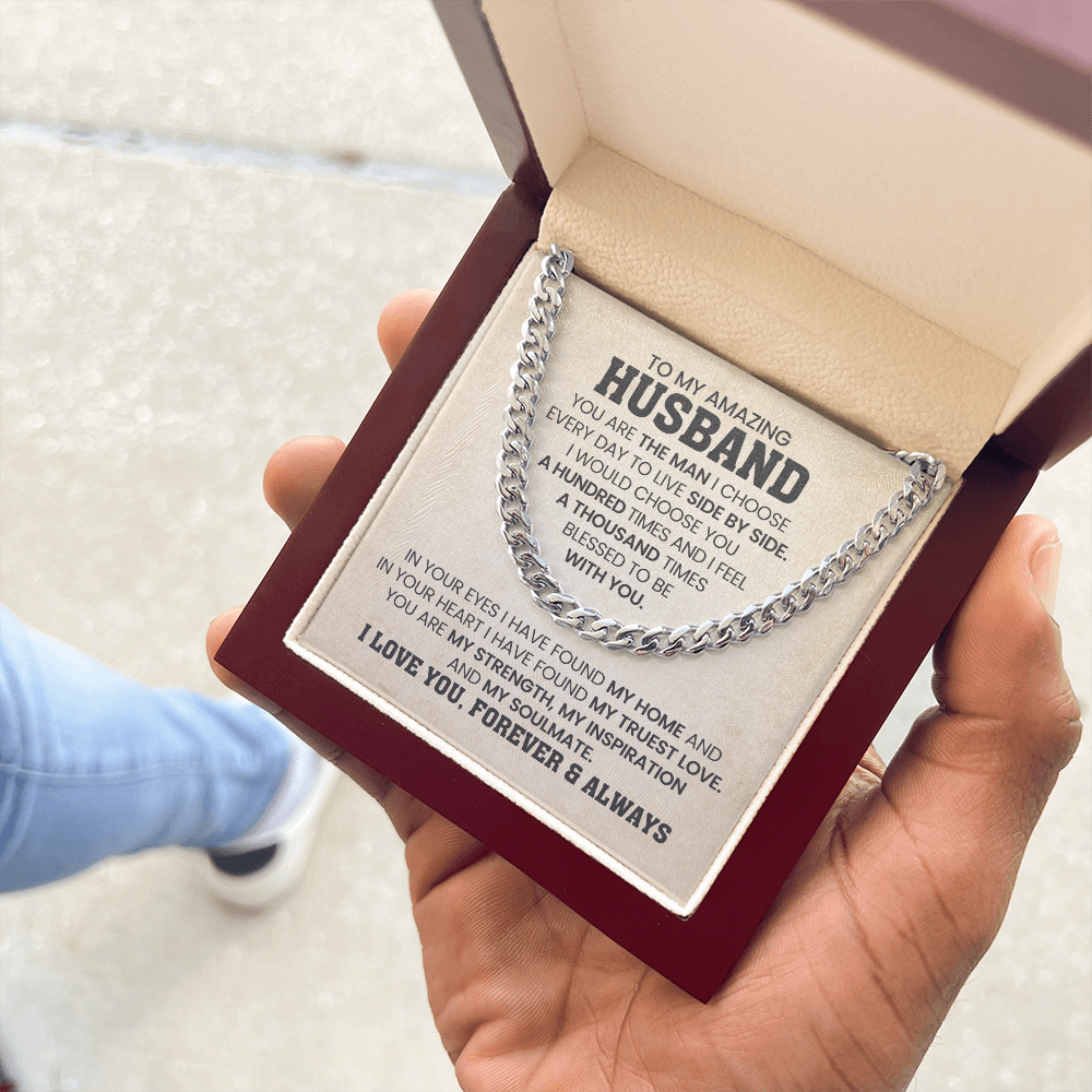To My Amazing Husband - Cuban Link Chain