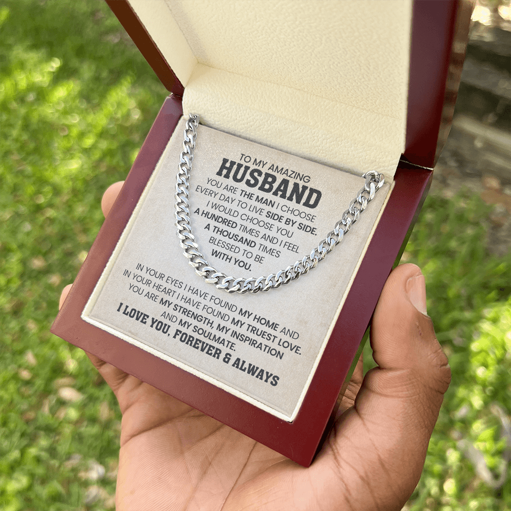 To My Amazing Husband - Cuban Link Chain