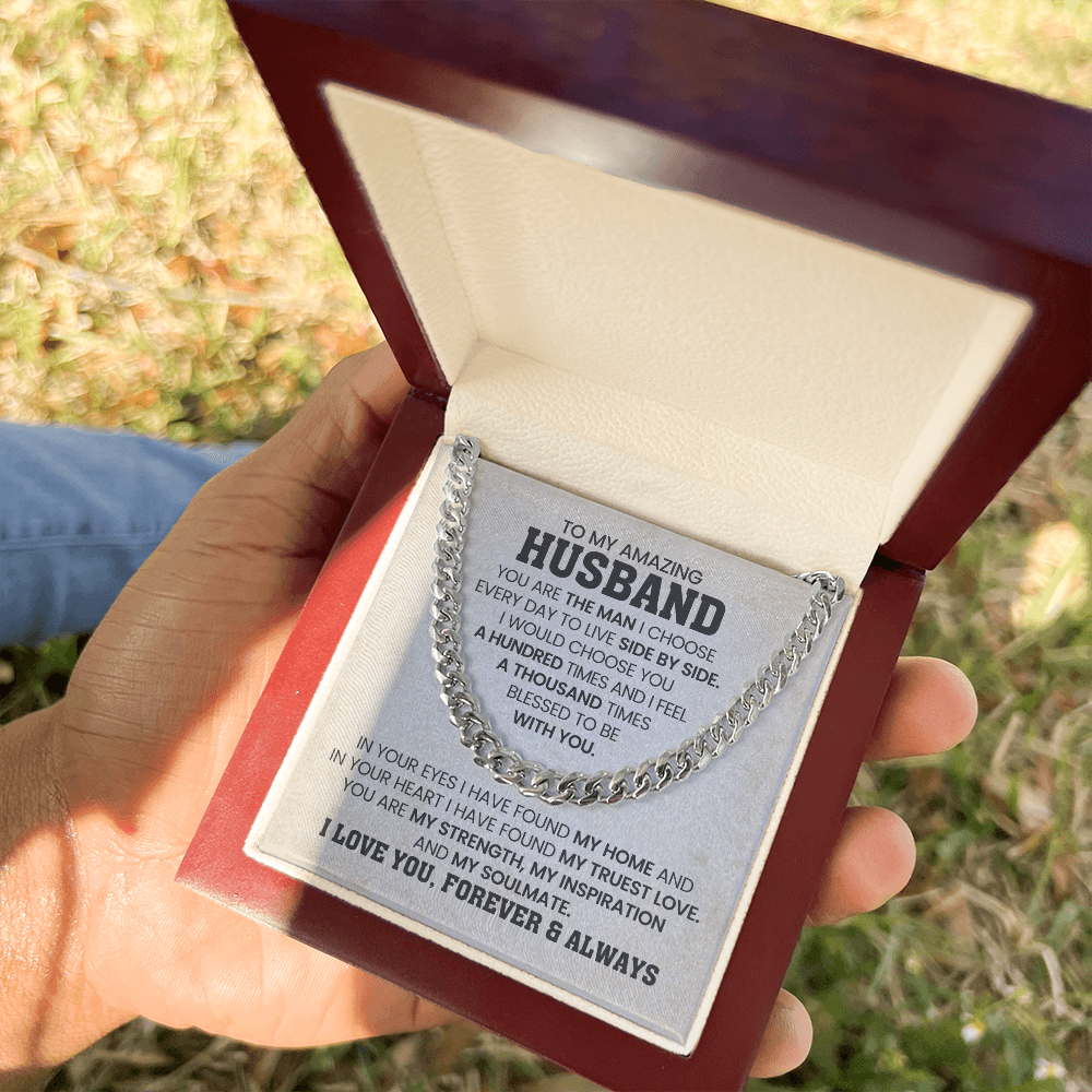 To My Amazing Husband - Cuban Link Chain