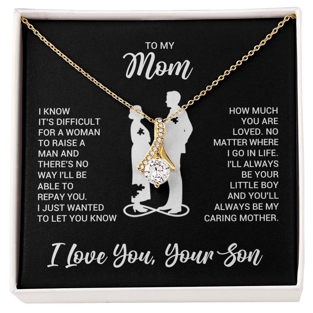 To My Mom - Alluring Beauty Necklace - Gift From Son