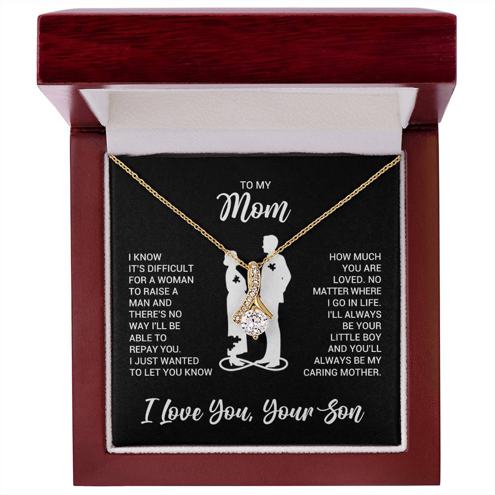 To My Mom - Alluring Beauty Necklace - Gift From Son