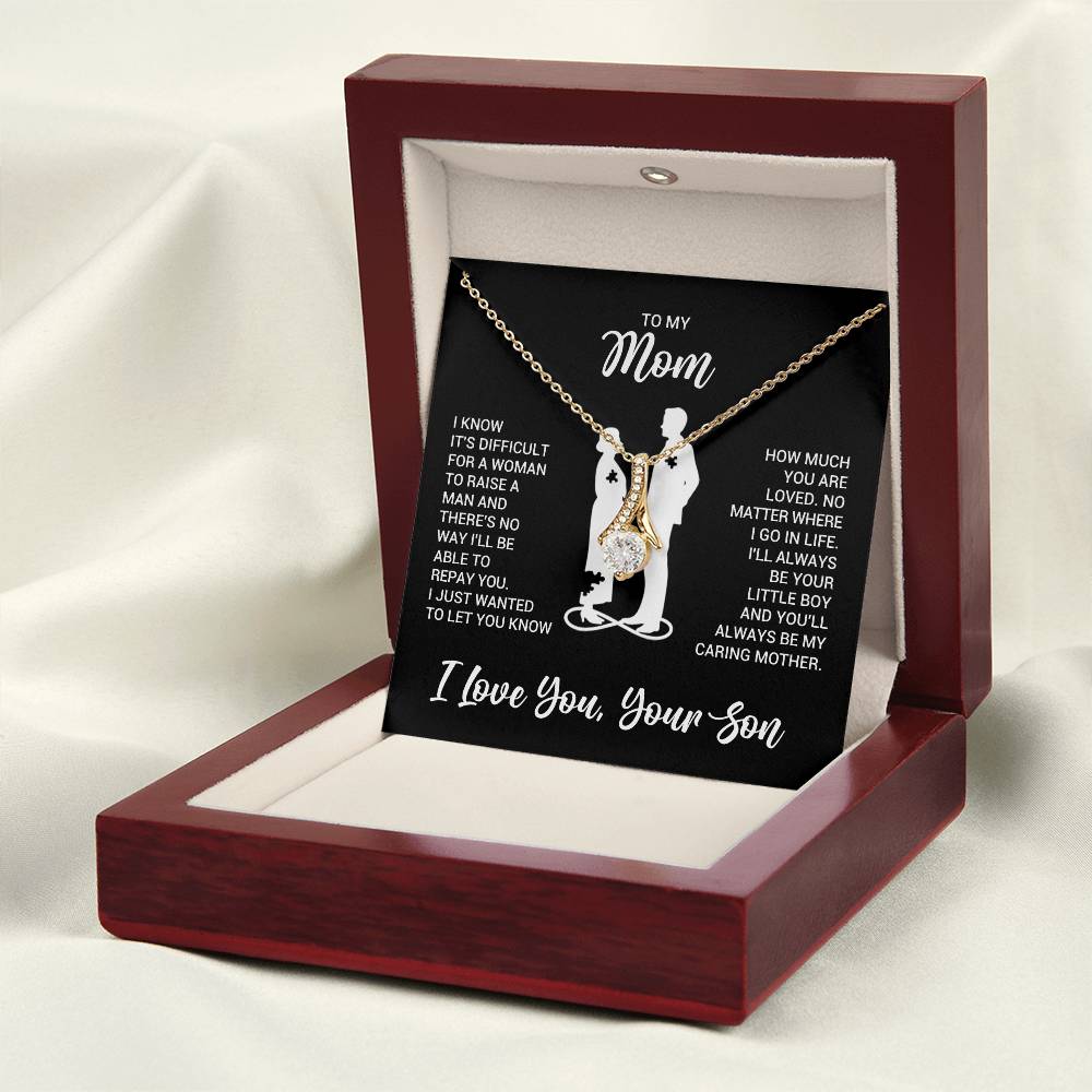 To My Mom - Alluring Beauty Necklace - Gift From Son