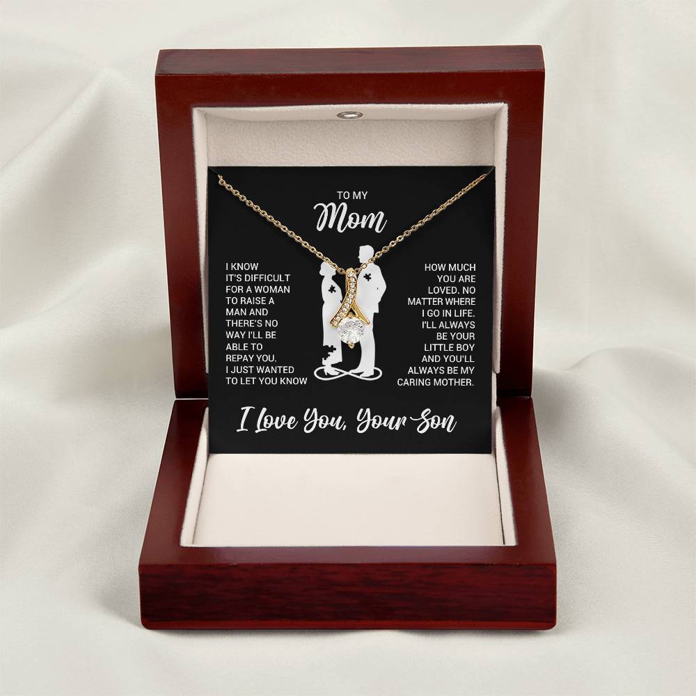 To My Mom - Alluring Beauty Necklace - Gift From Son