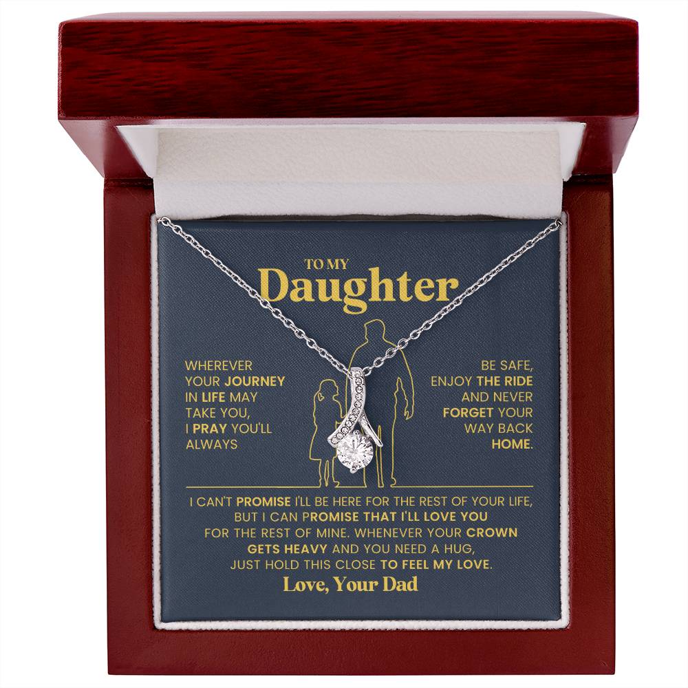 To My Daughter - Alluring Beauty Necklace - Gift From Dad